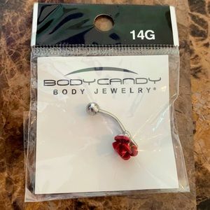 Rose bellybutton ring